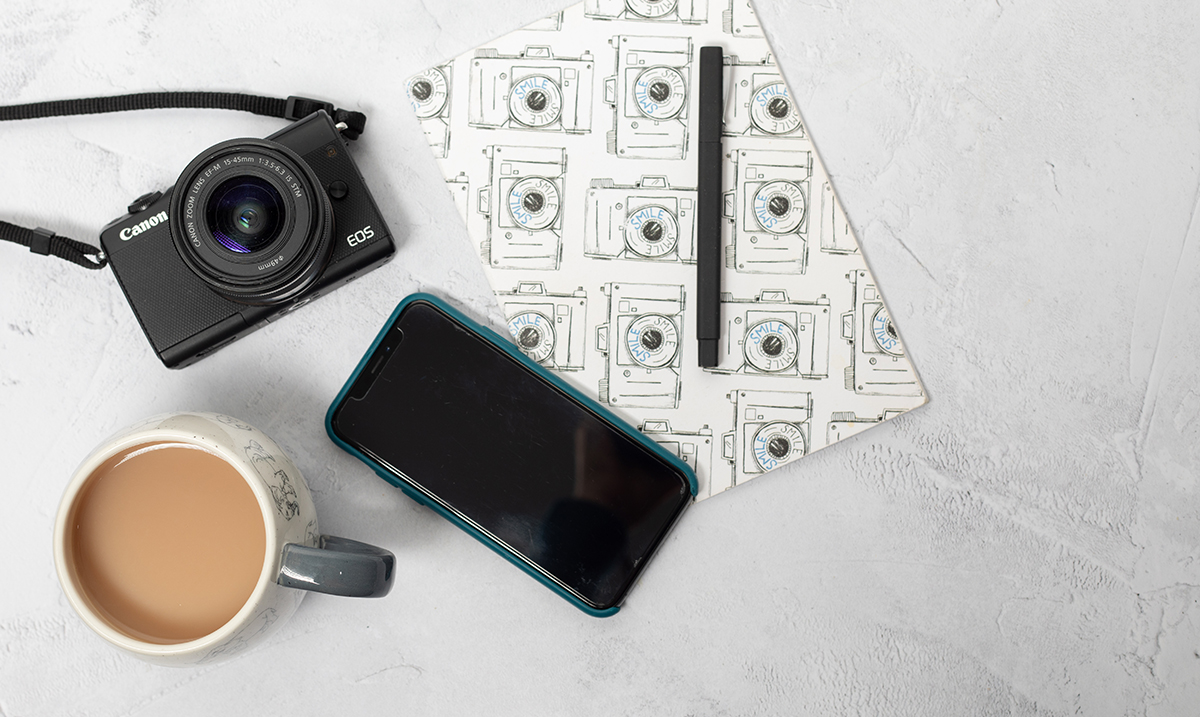 Phone, camera and a cuppa